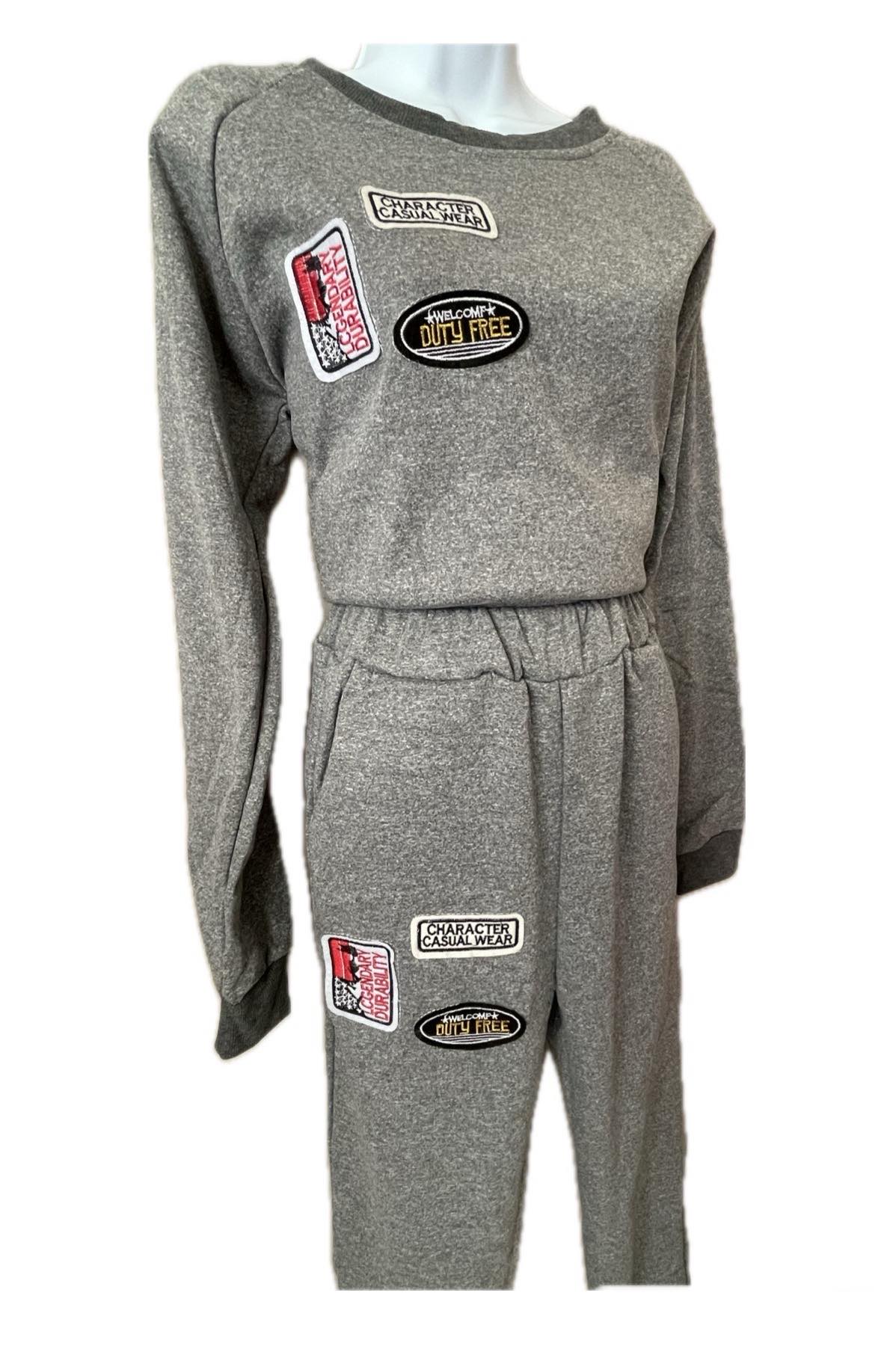 Gray Ultra Soft Sweat Jogger Set