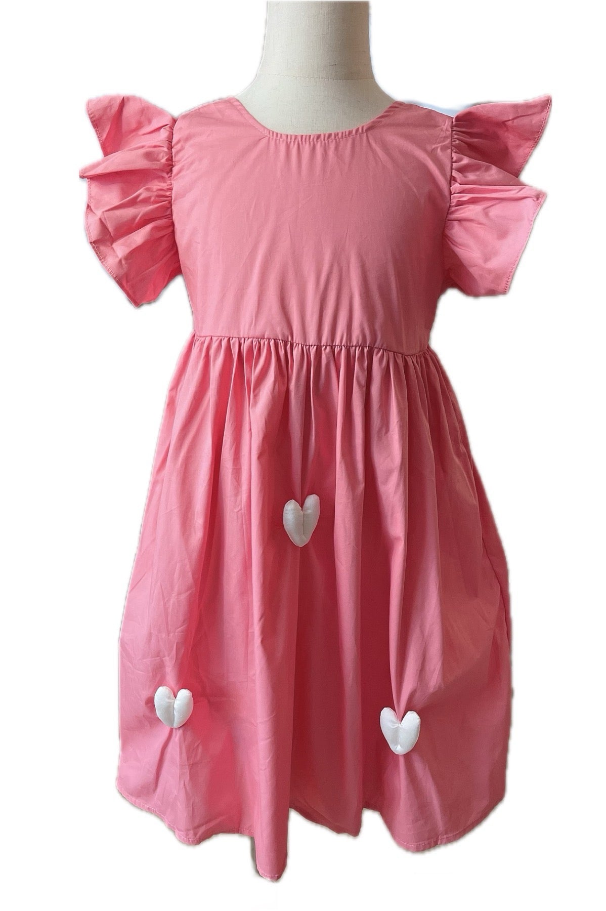 Pink Dress with 3D Pillow Heart