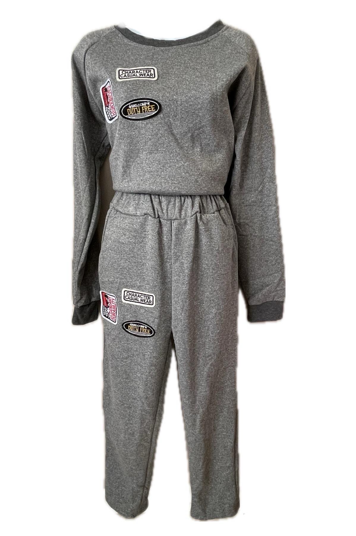 Gray Ultra Soft Sweat Jogger Set