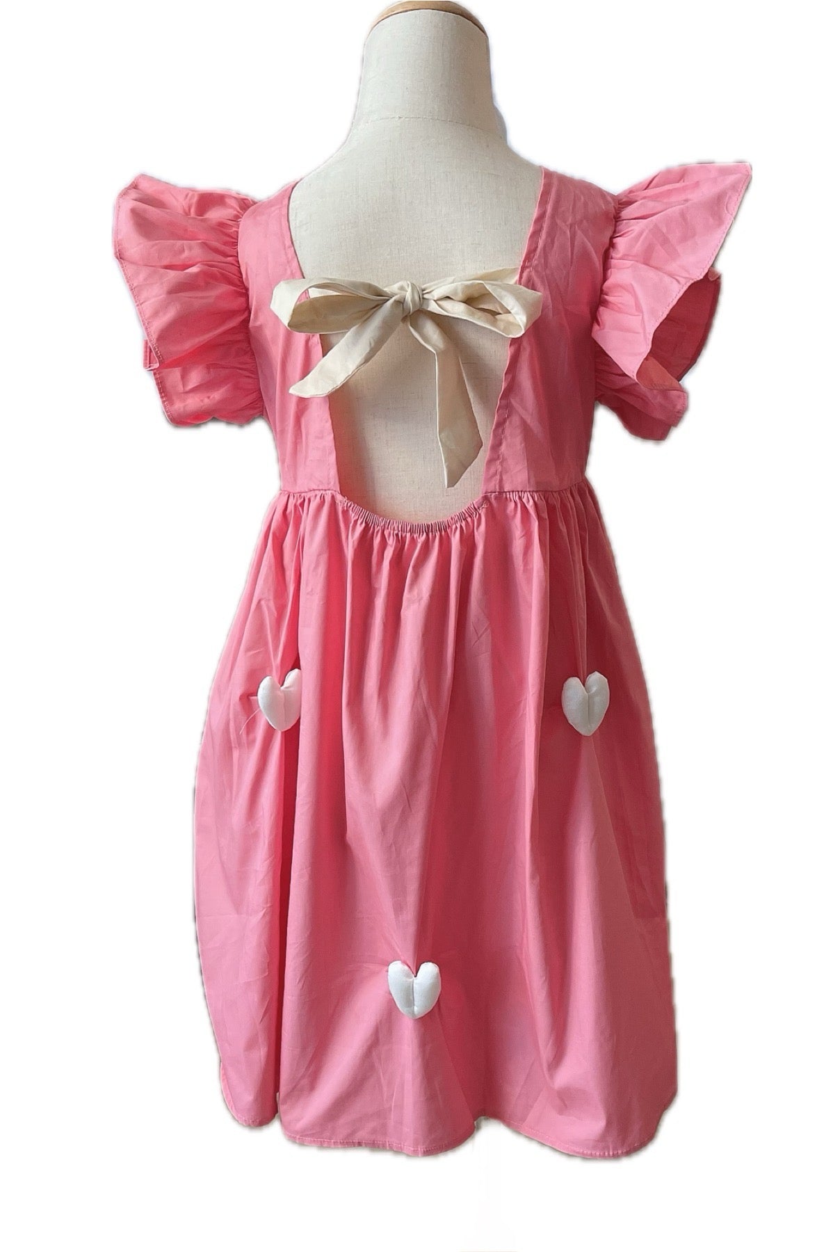 Pink Dress with 3D Pillow Heart